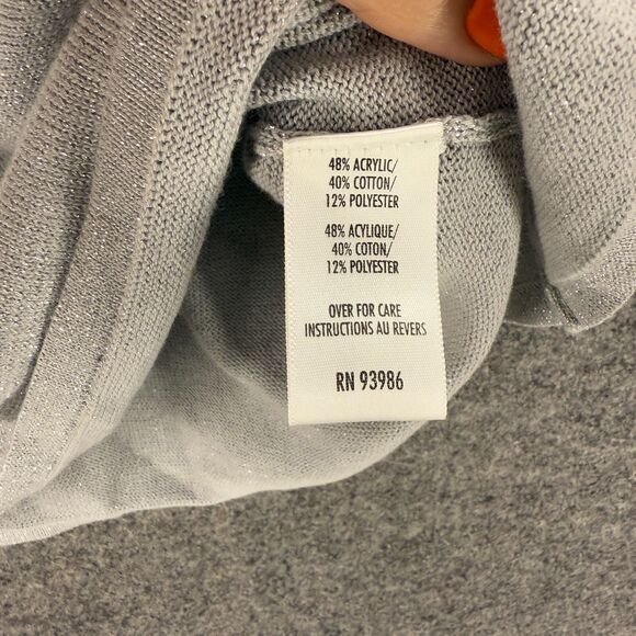 Petite Sophisticate Blouse Women S Small Gray Rhinestone Sleeveless Wide Strap - Picture 4 of 7